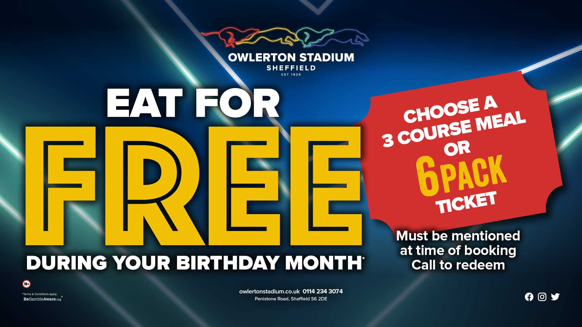 Owlerton Stadium Birthday Offer 2022