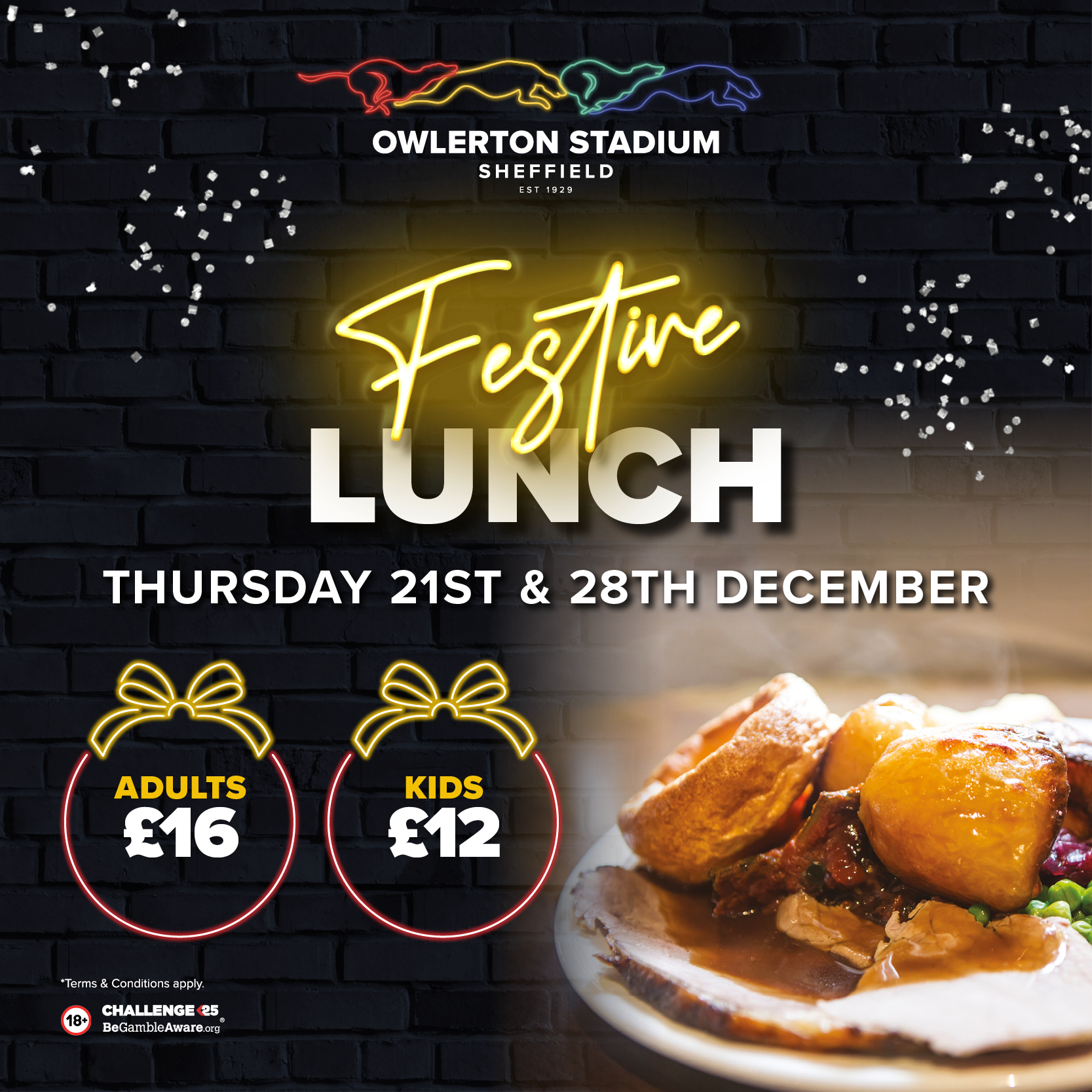 Festive Lunch - Christmas Lunch - Christmas in Sheffield - Owlerton Stadium